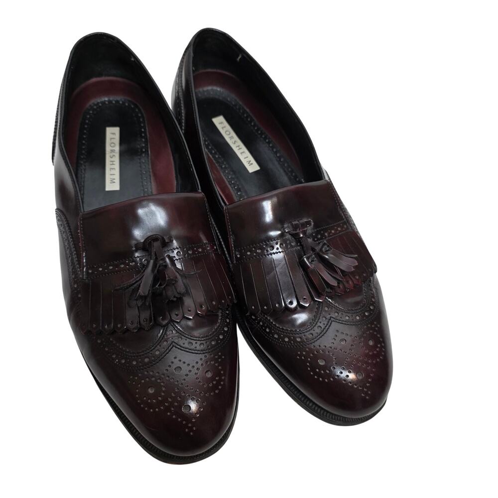 Florsheim Men's Lexington Wingtip Tassel Loafers Sz 12 EUC